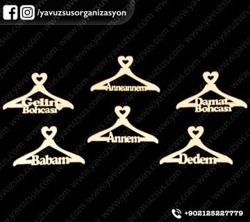 İsme özel bohça askısı pleksi (7*4cm)