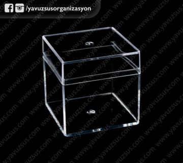 pvc küp kutu (12ad) & kare mika kutu(5*5cm)