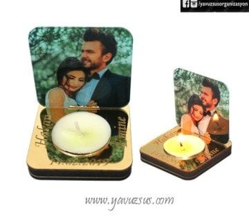 Kişiye Özel  Pleksi Tealight Mumluk