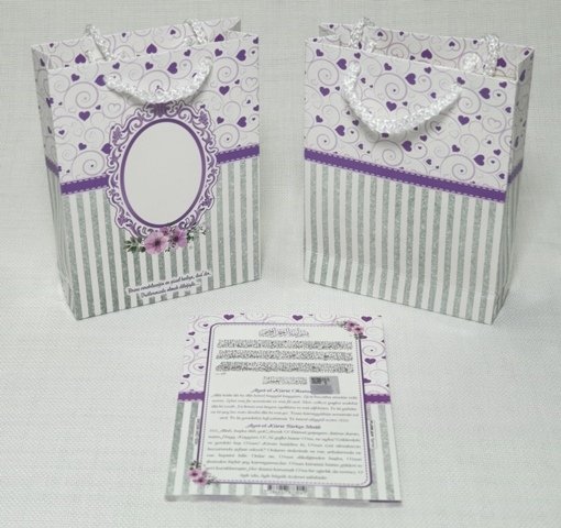 Kalpli Yasin Çantası (25adet)(12,5x17cm) MOR