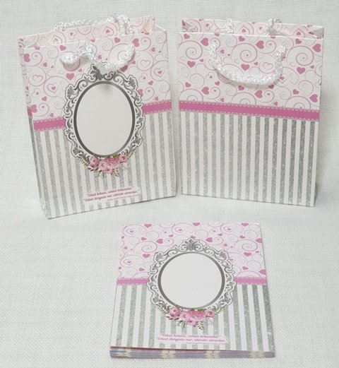 Kalpli Yasin Çantası (25adet)(12,5x17cm) PEMBE