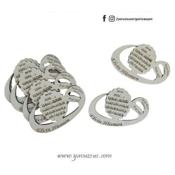 Ayetli Vav Ahşap Süs