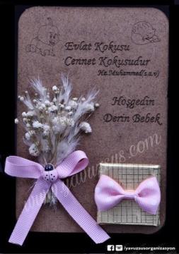 Ahşap üstü çikolatalı Bebek  Şekeri(20 ad)