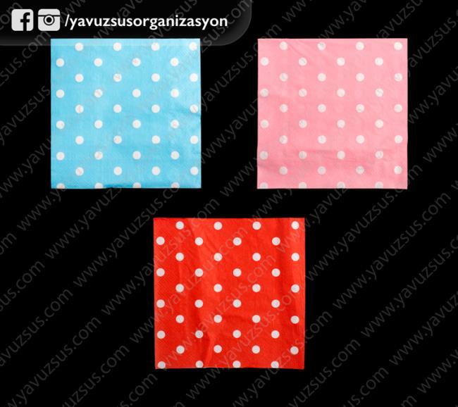 puantiyeli peçete 20 ad MAVI