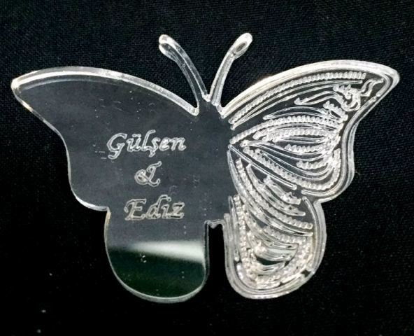 Pleksi desenli kelebek (5x3,5) ALTIN