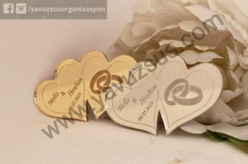 Yüzüklü çiftli kalp pleksi