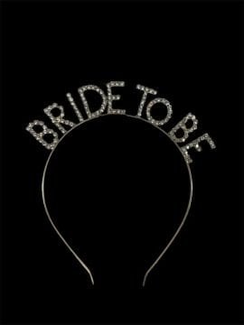 Taşlı metal Bride to be taç
