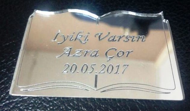 pleksi kitap hatırası (6x3,5) ALTIN