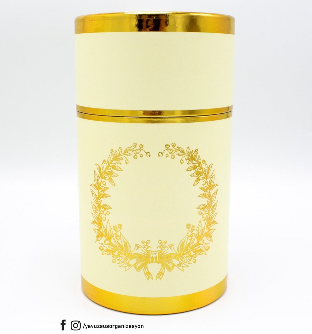 Büyük silindir kutu KREM