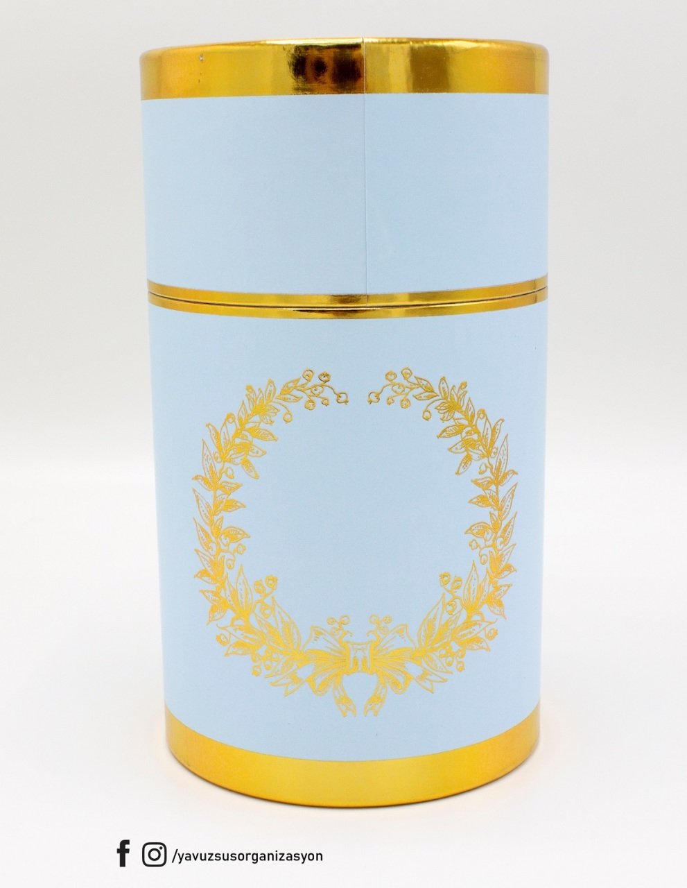 Büyük silindir kutu MAVI