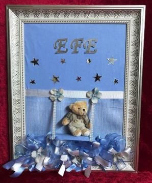 Ayıcıklı desenli  çerçeve  kapı süsü