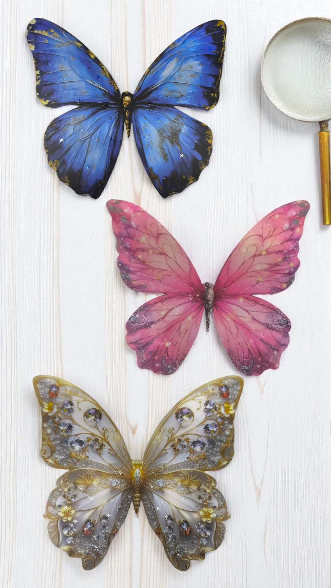 Çift taraf baskılı Kelebek figür(5 adet)