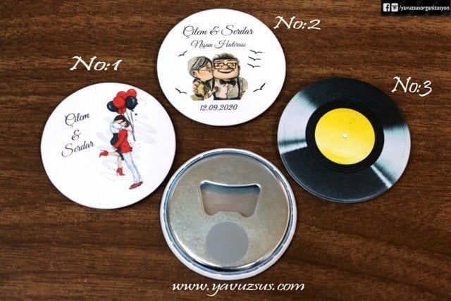UV Baskılı Yassı Metal Mıknatıslı Açacak(6cm)