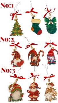 Boncuklu 3 Lü Yılbaşı Süsü