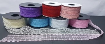 50mm 25m dantel kurdele BEYAZ