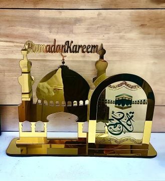 Pleksi Kabe Desenli Ayaklı Cami Ramazan Dekoru