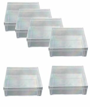 8*8*3 cm Kapaklı Mika Kutu(12 adet)