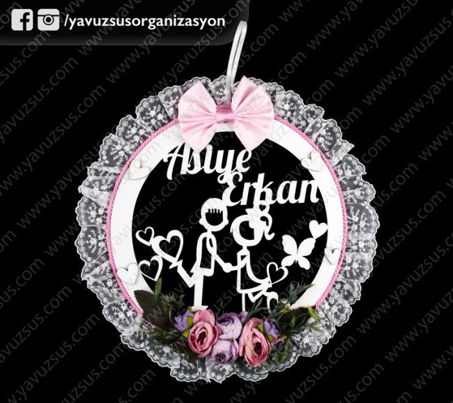 yuvarlak AHŞAP gel.dam özel tasarım kapı süsü