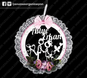 yuvarlak AHŞAP gel.dam özel tasarım kapı süsü