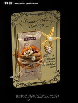 Pleksili Kahve&Portakal&Tarçın Nikah Şek.(20 ad)