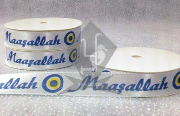 2cm maşallah baskılı kurdele
