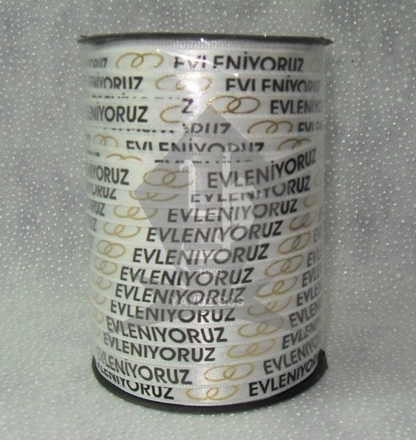 evleniyoruz baskılı 1 cm kurdela(250mt)