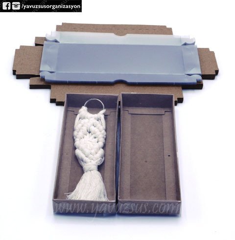 Kraft Makrome Anahtarlık Kutusu(25 adet)