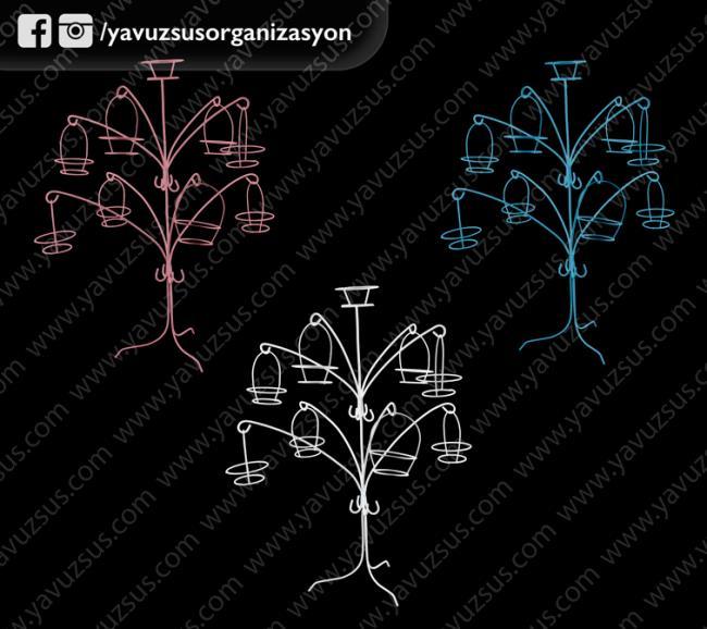 metal cupcake ağacı(KLD) PEMBE