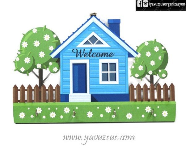 Ev Şeklinde Anahtar Askısı(30*20cm)