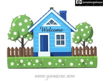 Ev Şeklinde Anahtar Askısı(30*20cm)