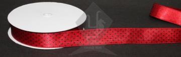kırmızı puanlı saten kurdele 2cm10m