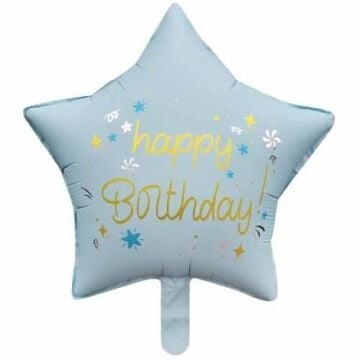 18 inç Retro renk Happy birthday yıldız FOLYO BALON