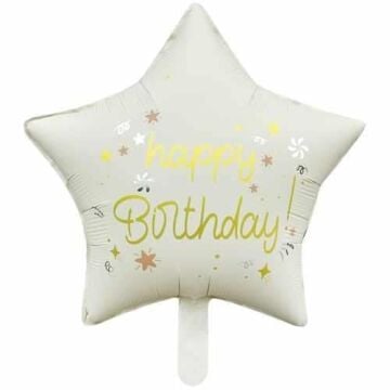 18 inç Retro renk Happy birthday yıldız FOLYO BALON