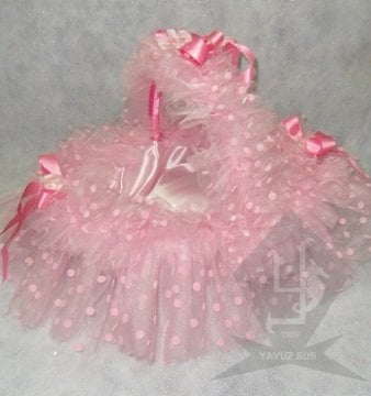 pembe her yeri puanlı bebek sepeti lüx