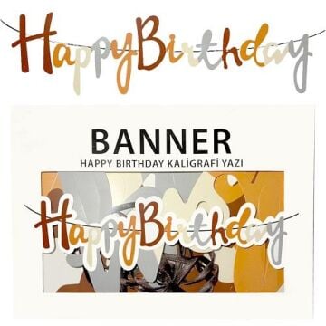 El yazılı banner  Happy Birthday