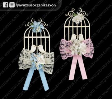 süslü kafes bebek şekeri(20 adet) MAVI