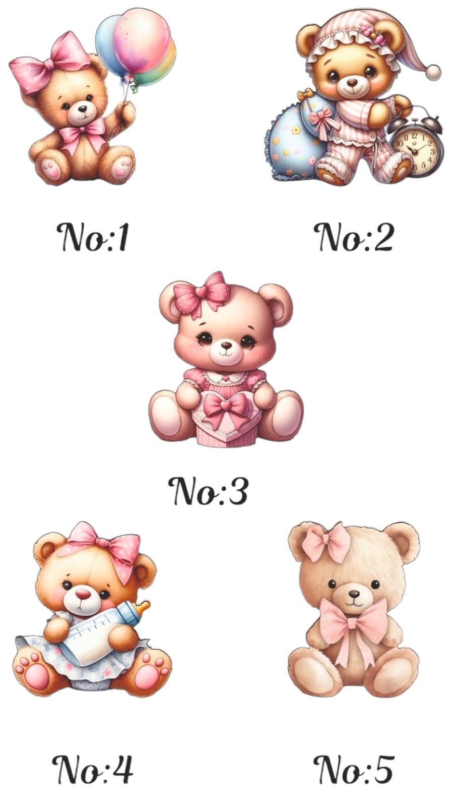 10 adet Pembe Dekorlu Minik Ahşap Obje(10 ad)