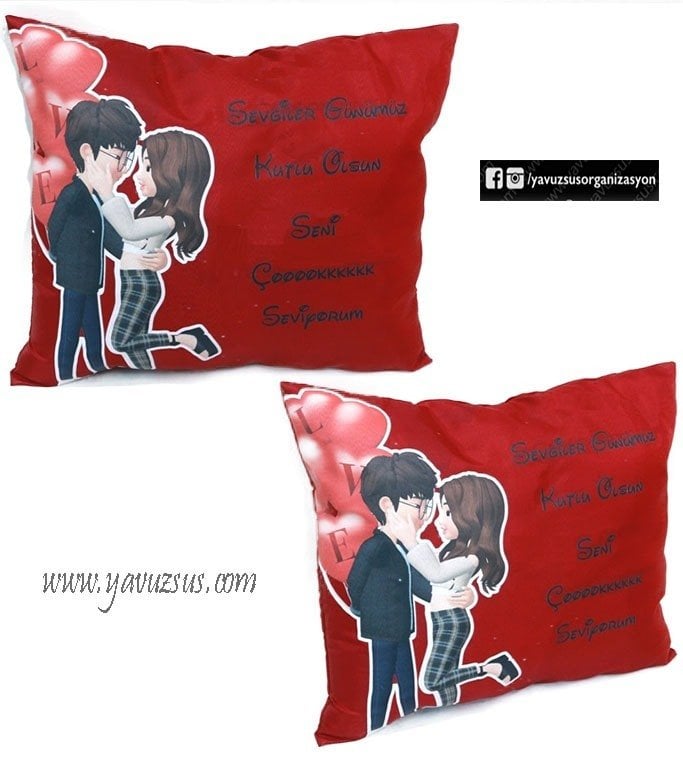Sevgililer Günü Dikdörtgen Yastık(42*35cm)