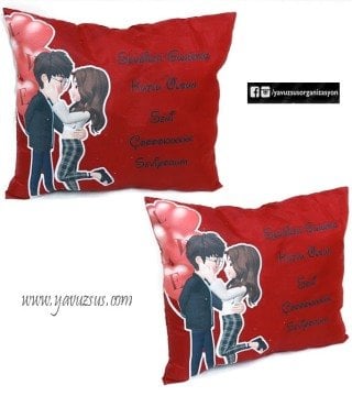 Sevgililer Günü Dikdörtgen Yastık(42*35cm)