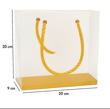 20×20×9cm asetat çanta (5 adet)