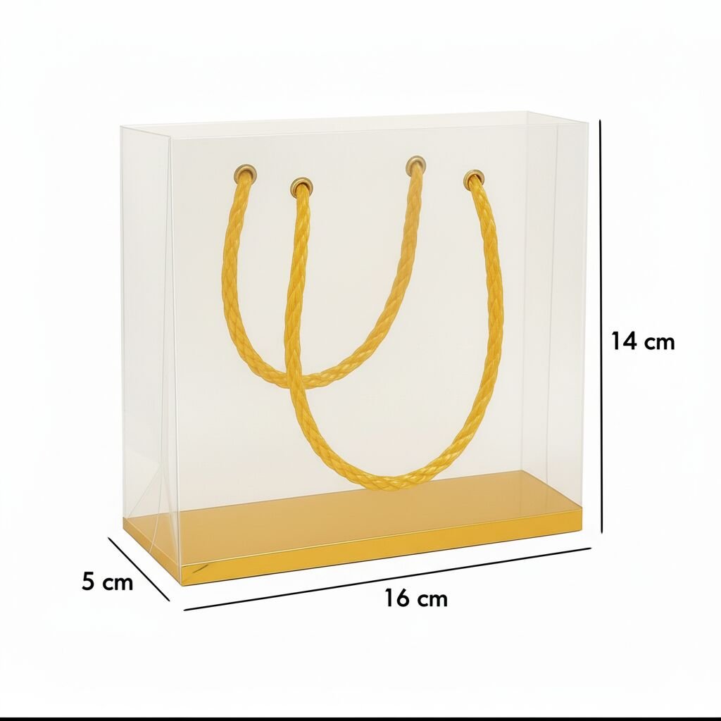 16×14×5 cm asetat çanta (5 adet)