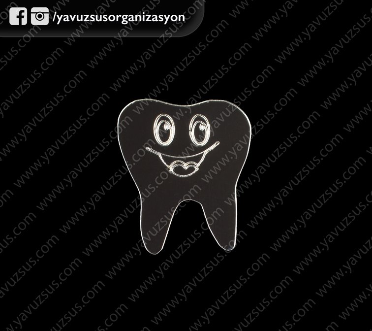 aynalı diş sticker(25 ad)