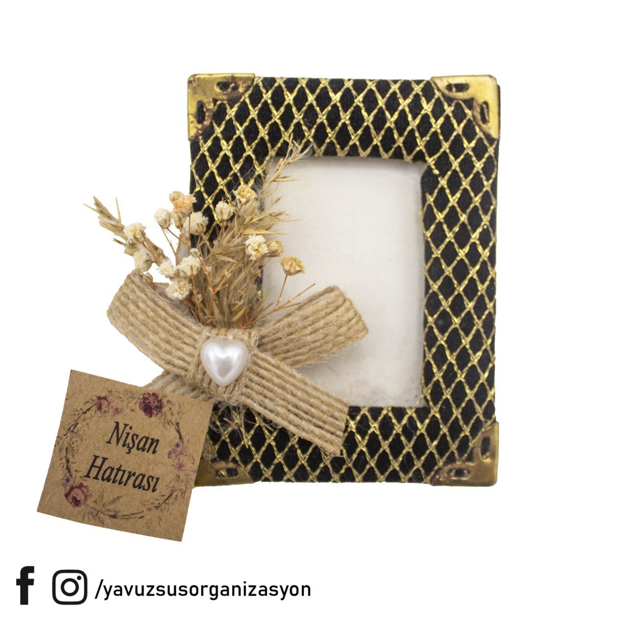 Fileli Mıknatıslı Süslü Çerçeve (20adet)(7,5x8cm)