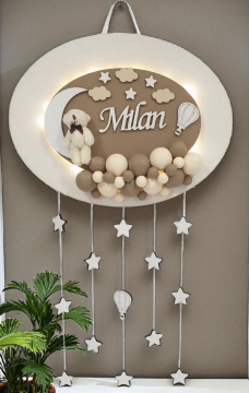 Işıklı Oval toplu kapı süsü