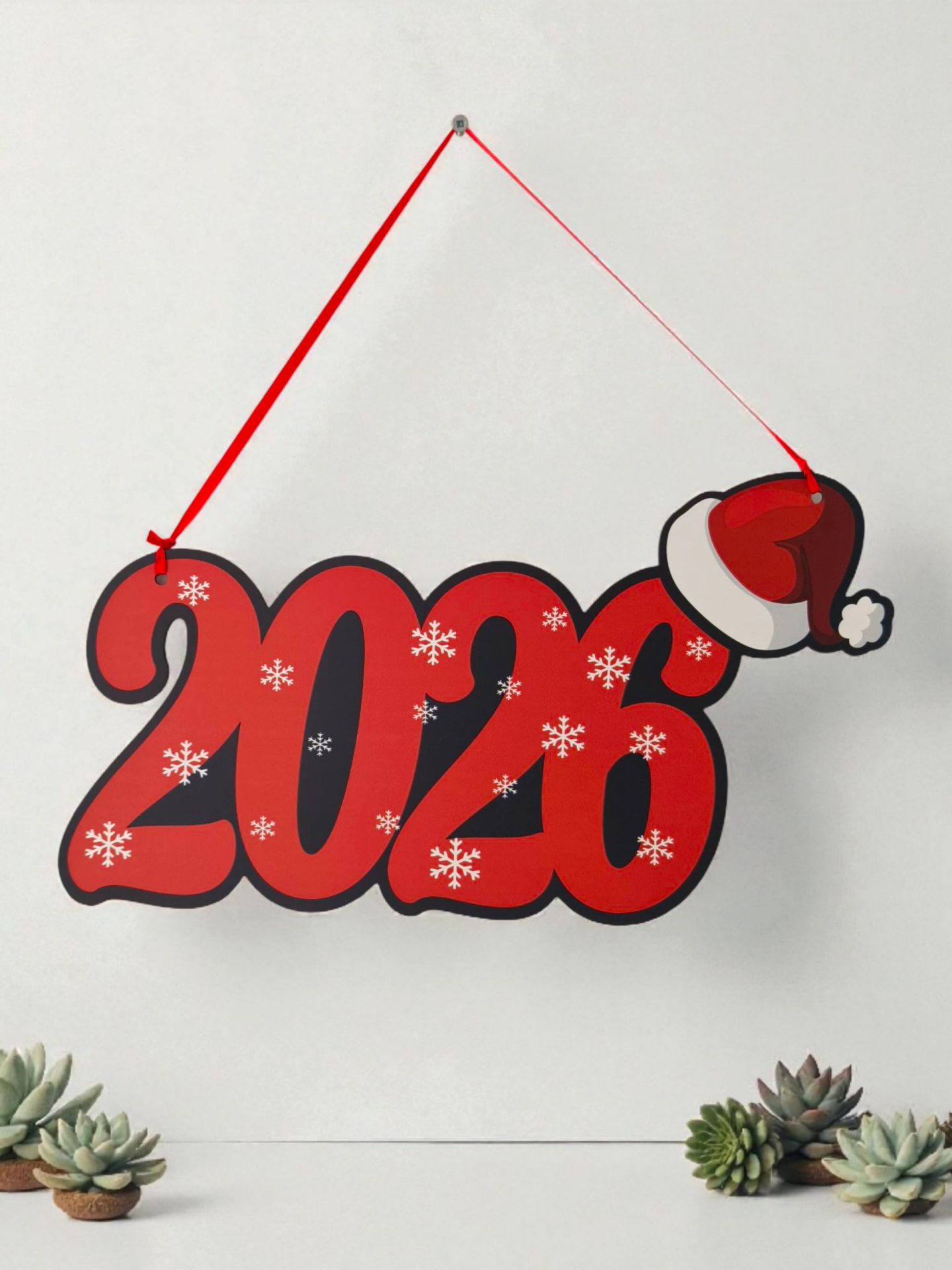 Şapkalı Ahşap 2026 Yazısı(40*20cm)