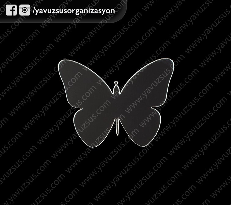 Aynalı kelebek sticker (25 ad) BOS
