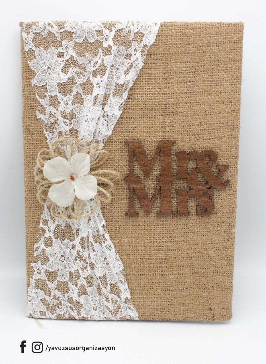 Mr & Mrs Yazılı Nikah Anı Defteri