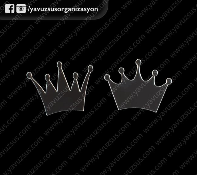 Pleksi kral&kraliçe sticker(25 ad)(1mm) KRALICE ISIMLI ALT