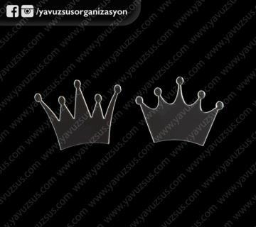 Pleksi kral&kraliçe sticker(25 ad)(1mm) KRALICE ISIMLI ALT