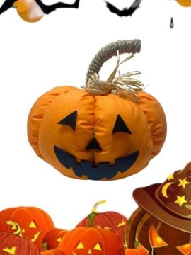 Orta Boy Cadılar Bayr.&Halloween Balkabağı Yastık